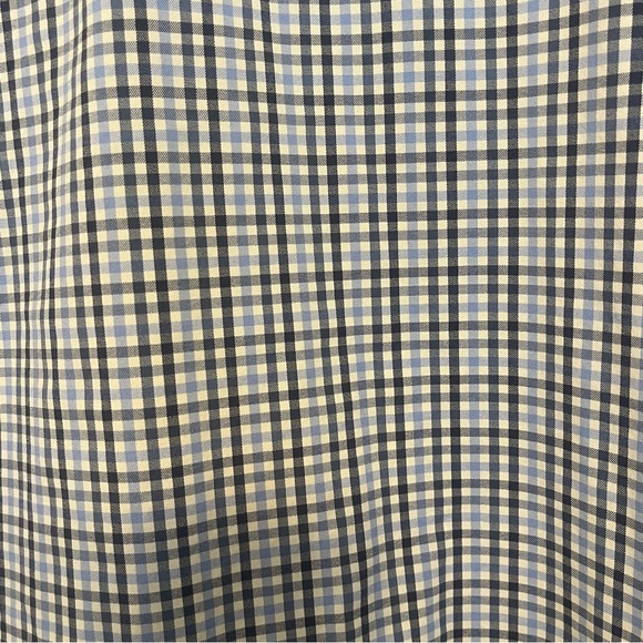 UNTUCKit Nahad Slim Fit Blue and White Plaid Button Down Shirt Men's Size Large - Picture 10 of 14